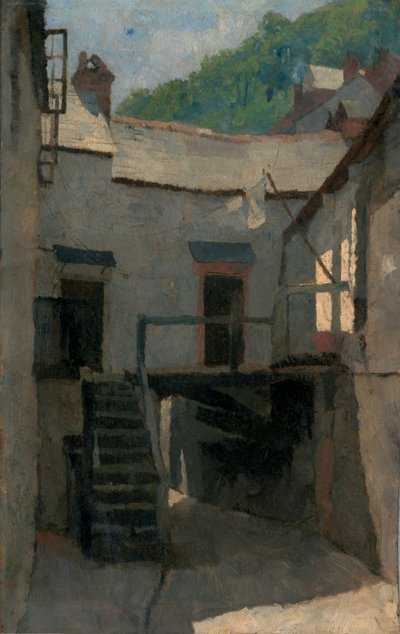 Street scene, Cornwall by Frederick Cayley Robinson